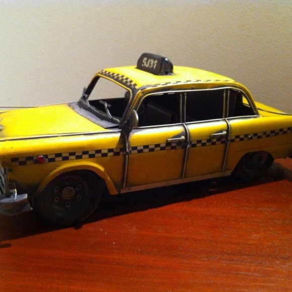 Vintage taxi tin metal toy